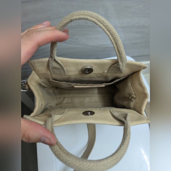 Brandon Blackwood ESR End Systemic Racism Canvas Tan Crossbody Mini Tote Bag - Picture 12 of 13